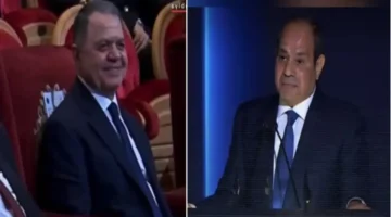 مداعبة رئاسية.. السيسي يمازح وزير الداخلية خلال احتفالية عيد الشرطة المصرية